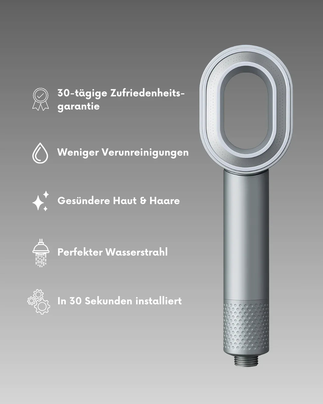 THELUXO Duschkopf mit Aktivkohlefilter