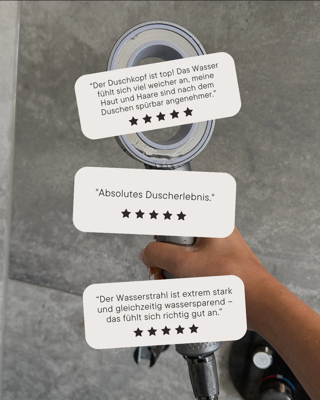 THELUXO Duschkopf mit Aktivkohlefilter